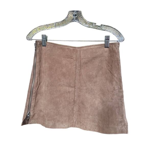 Blank NYC Womens Skirt Brown 100% Leather Size 27 NWT - Picture 3 of 10